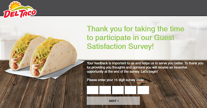 myopinion.deltaco survey homepage