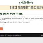 www.tellcarrabbas.com Carrabba’s Survey