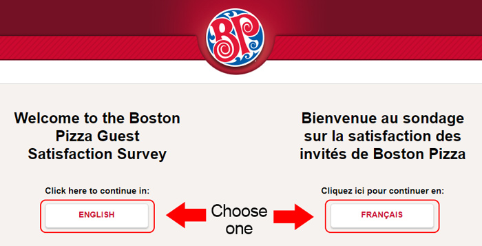 boston pizza customer survey