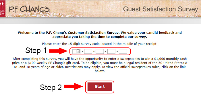 pf changs customer survey